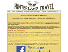Tablet Screenshot of hinterlandtravel.com